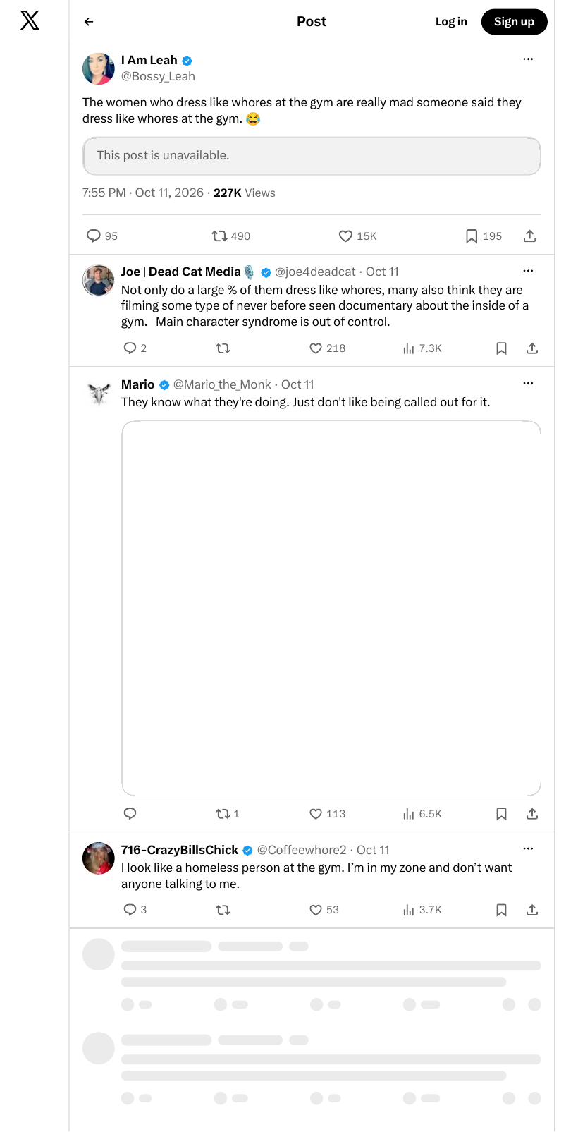 Screenshot of post by @Bossy_Leah