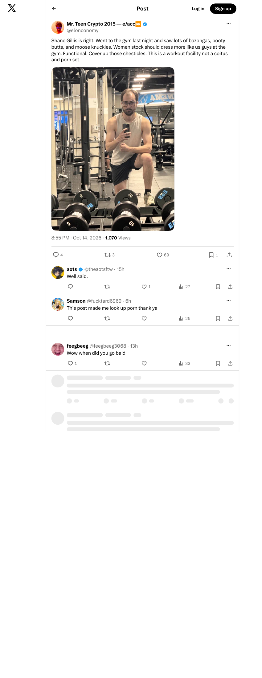 Screenshot of post by @elonconomy